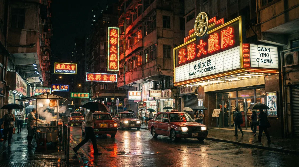 经典 韩国三级 电影场景 - 霓虹街头